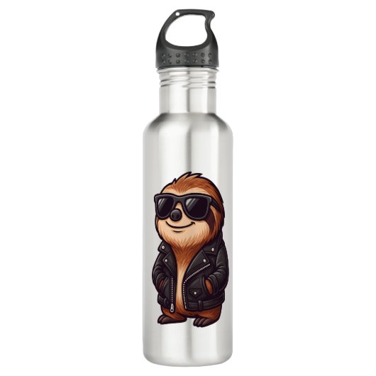 Sloth Chill Mood Edelstahlflasche (Vorderseite)