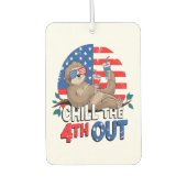Sloth Chill the 4th out Patriotic USA Autolufterfrischer (Vorderseite)