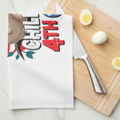 Sloth Chill the 4th out Patriotic USA Geschirrtuch (Viertel Falte)