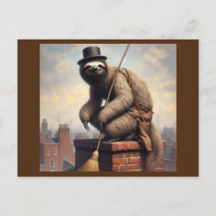 Sloth Chimney Sweep Postkarte