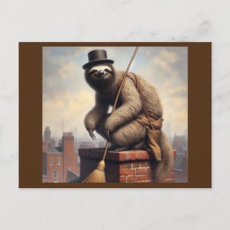 Sloth Chimney Sweep Postkarte