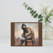 Sloth Chimney Sweep Postkarte (Stehend Vorderseite)