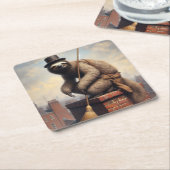 Sloth Chimney Sweep Rechteckiger Pappuntersetzer (angewinkelt)
