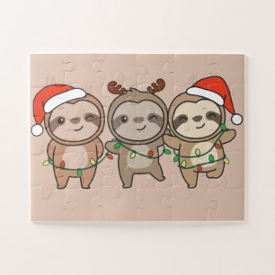 Sloth Christmas Animals Niedlich Sloth Jigsa Puzzle
