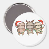 Sloth Christmas Animals Niedlich Sloth Magne Magnet (Vorderseite/Rückseite)