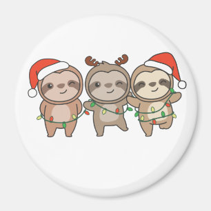 Sloth Christmas Animals Niedlich Sloth Magne Magnet