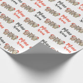 Sloth Christmas Animals Niedlich Sloth Wrapp Geschenkpapier (Ecke)