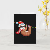 Sloth Christmas Decoration - Faultier Weihnachtsba Karte (Gelbe Blume)