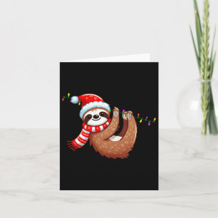 Sloth Christmas Decoration - Faultier Weihnachtsba Karte