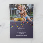 Sloth Christmas Foto Holiday Karte (Innenseite)