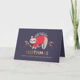 Sloth Christmas Foto Holiday Karte
