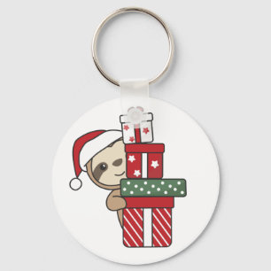 Sloth Christmas Gift Winter Sloths Schlüsselanhäng Schlüsselanhänger