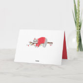 Sloth Christmas Holiday Karte (Rückseite)