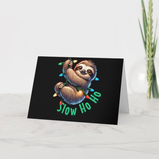 Sloth Christmas Karte (Vorderseite)