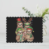 Sloth Christmas Merry Slothmas Sloth Lover Geschen Feiertagskarte (Stehend Vorderseite)