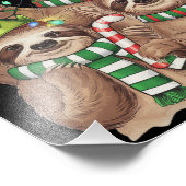 Sloth Christmas Merry Slothmas Sloth Lover Geschen Fotodruck (Ecke)
