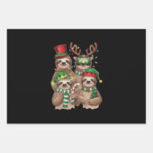Sloth Christmas Merry Slothmas Sloth Lover Geschen Geschenkpapier Set (Vorderseite)
