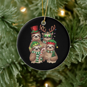 Sloth Christmas Merry Slothmas Sloth Lover Geschen Keramik Ornament