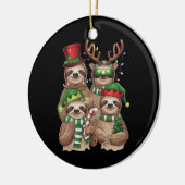 Sloth Christmas Merry Slothmas Sloth Lover Geschen Keramik Ornament (Links)