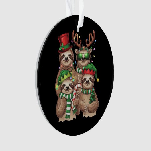 Sloth Christmas Merry Slothmas Sloth Lover Geschen Ornament (Vorderseite)