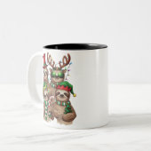 Sloth Christmas Merry Slothmas Sloth Lover Geschen Zweifarbige Tasse (Vorderseite Links)
