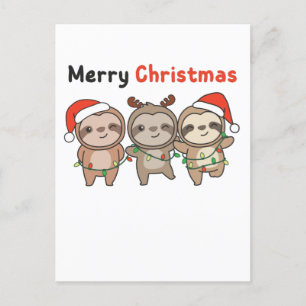 Sloth Christmas Niedlich Sloths Frohe Weihnachten