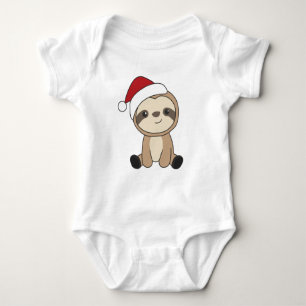 Sloth Christmas Snow Winter Animals Sloths Baby Bo Strampler