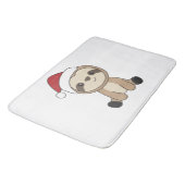Sloth Christmas Snow Winter Animals Sloths Badematte (Schrägansicht)