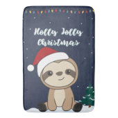 Sloth Christmas Snow Winter Animals Sloths Bath Ma Badematte (Vorderseite Vertikal)