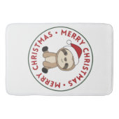 Sloth Christmas Snow Winter Animals Sloths Bath Ma Badematte (Vorderseite)
