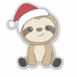 Sloth Christmas Snow Winter Animals Sloths Classic Aufkleber<br><div class="desc">Der Lustschwung mit sanfter Beleuchtung. Hübsche Tiere mit Geschenken und Schnee zu den Ferien. Auch lustig für Weihnachten im Juli. Fehler sind süße Tiere und perfekt zu Weihnachten.</div>