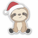 Sloth Christmas Snow Winter Animals Sloths Classic Aufkleber<br><div class="desc">Der Lustschwung mit sanfter Beleuchtung. Hübsche Tiere mit Geschenken und Schnee zu den Ferien. Auch lustig für Weihnachten im Juli. Fehler sind süße Tiere und perfekt zu Weihnachten.</div>
