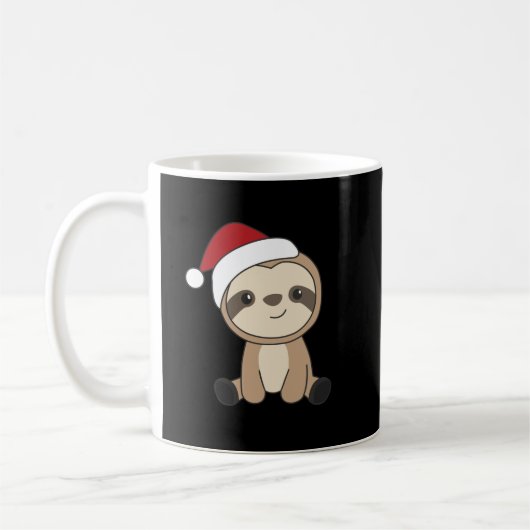 Sloth Christmas Snow Winter Animals Sloths Coffee Kaffeetasse (Links)