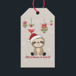 Sloth Christmas Snow Winter Animals Sloths Gift Ta Geschenkanhänger<br><div class="desc">Der Faultier für Weihnachten mit Lichtern aus Märchen. Hübsche Tiere mit Geschenken und Schnee für den Urlaub. Auch lustig für Weihnachten im Juli. Slots sind niedliche Tiere und perfekt zu Weihnachten.</div>