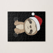 Sloth Christmas Snow Winter Animals Sloths Jigsaw Puzzle (Horizontal)