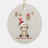 Sloth Christmas Snow Winter Animals Sloths Keramik Keramik Ornament (Links)