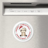 Sloth Christmas Snow Winter Animals Sloths Magnet (In Situ (Geschirrspüler))