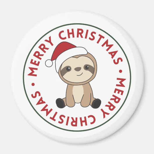 Sloth Christmas Snow Winter Animals Sloths Magnet (Vorne)