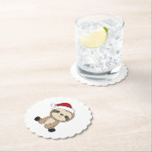 Sloth Christmas Snow Winter Animals Sloths Paper C Untersetzer (Vor Ort)