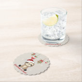 Sloth Christmas Snow Winter Animals Sloths Paper C Untersetzer (Vor Ort)