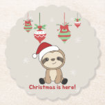 Sloth Christmas Snow Winter Animals Sloths Paper C Untersetzer<br><div class="desc">Der Faultier für Weihnachten mit Lichtern aus Märchen. Hübsche Tiere mit Geschenken und Schnee für den Urlaub. Auch lustig für Weihnachten im Juli. Slots sind niedliche Tiere und perfekt zu Weihnachten.</div>