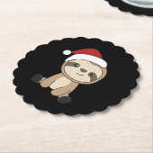 Sloth Christmas Snow Winter Animals Sloths Paper C Untersetzer (angewinkelt)