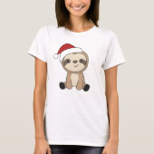 Sloth Christmas Snow Winter Animals Sloths T - Shi T-Shirt (Vorderseite)