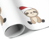Sloth Christmas Snow Winter Animals Slots Geschenkpapier (Rolleneckpunkt)