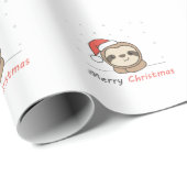 Sloth Christmas Snow Winter Animals Slots Geschenkpapier (Rolleneckpunkt)