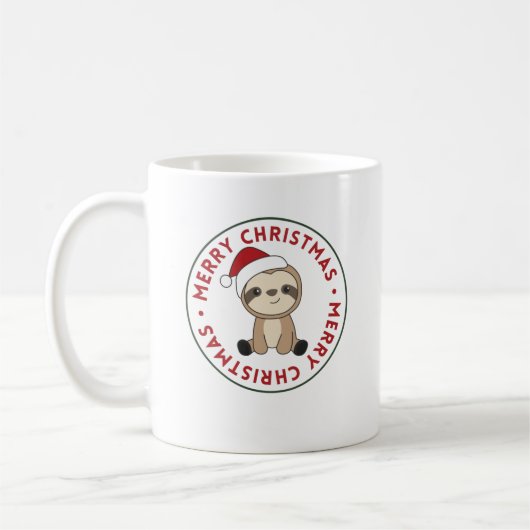 Sloth Christmas Snow Winter Animals Slots Kaffeetasse (Links)