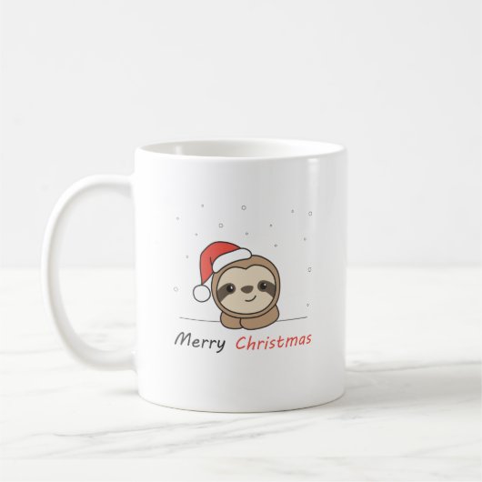 Sloth Christmas Snow Winter Animals Slots Kaffeetasse (Links)