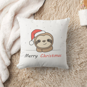 Sloth Christmas Snow Winter Animals Slots Kissen