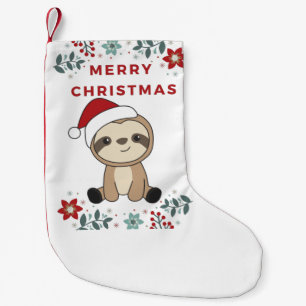 Sloth Christmas Snow Winter Animals Slots Kleiner Weihnachtsstrumpf
