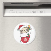 Sloth Christmas Snow Winter Animals Slots Magnet (In Situ (Geschirrspüler))